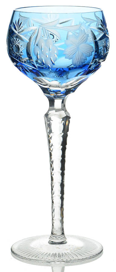 Traube Blue Tall Wine Hock by Nachtmann-1