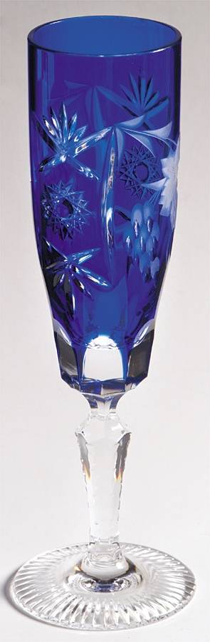 Traube Cobalt Blue Fluted Champagne by Nachtmann-1