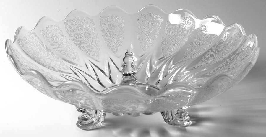 Canterbury-Clear 11" Footed Bowl by New Martinsville-1