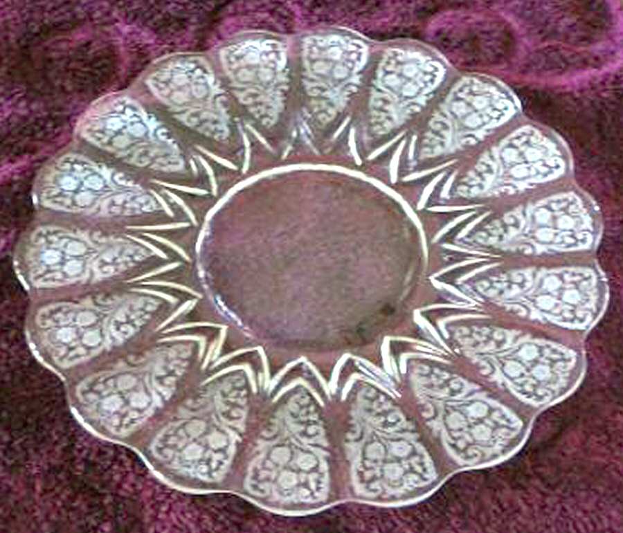 Canterbury-Clear 13" Torte Plate by New Martinsville-1