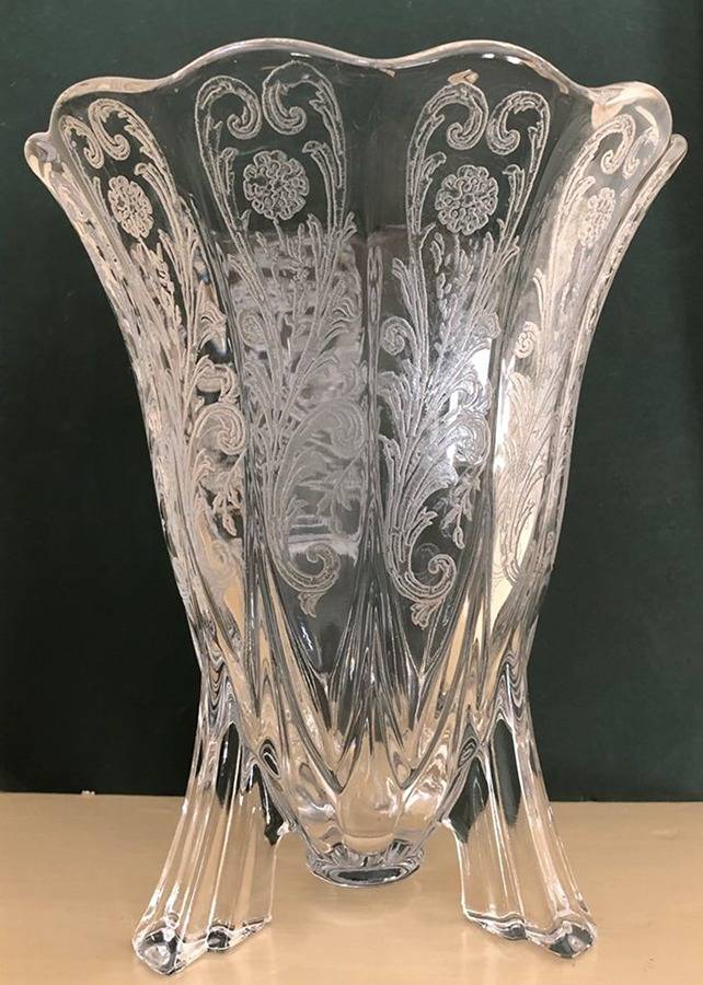 Canterbury-Clear 7" Flared Vase by New Martinsville-1