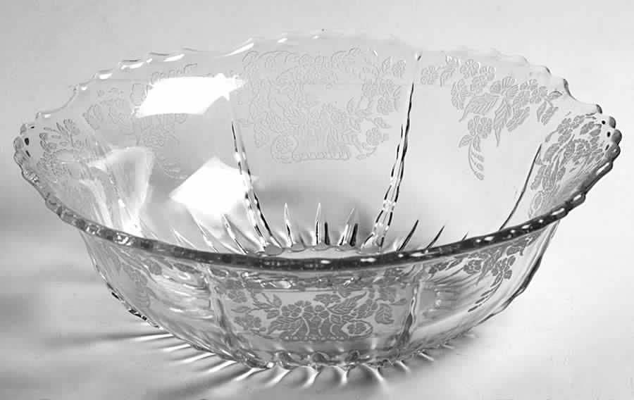 Flower Basket-Clear 9" Round Bowl by New Martinsville-1
