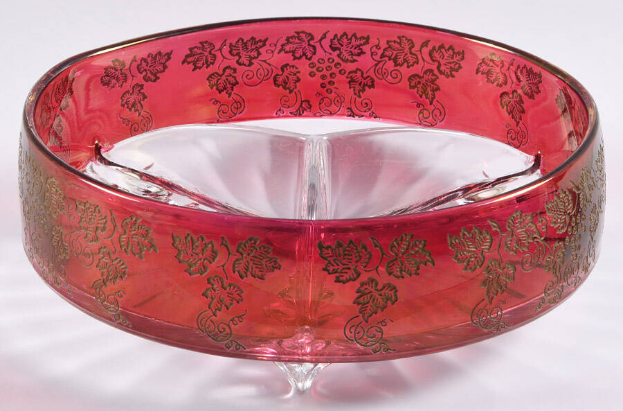Florentine (3 Part) Candy Dish No Lid by New Martinsville-1