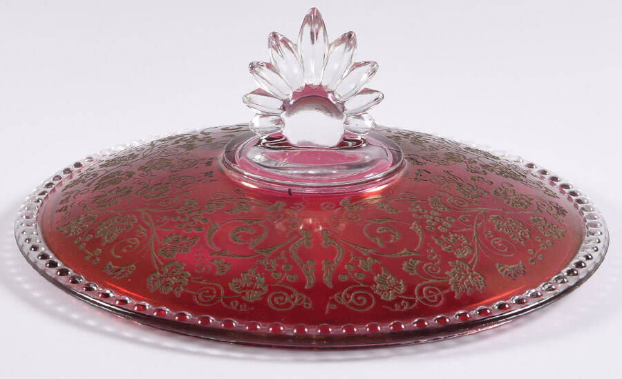 Florentine Lid for (3 Part) Candy Dish by New Martinsville-1