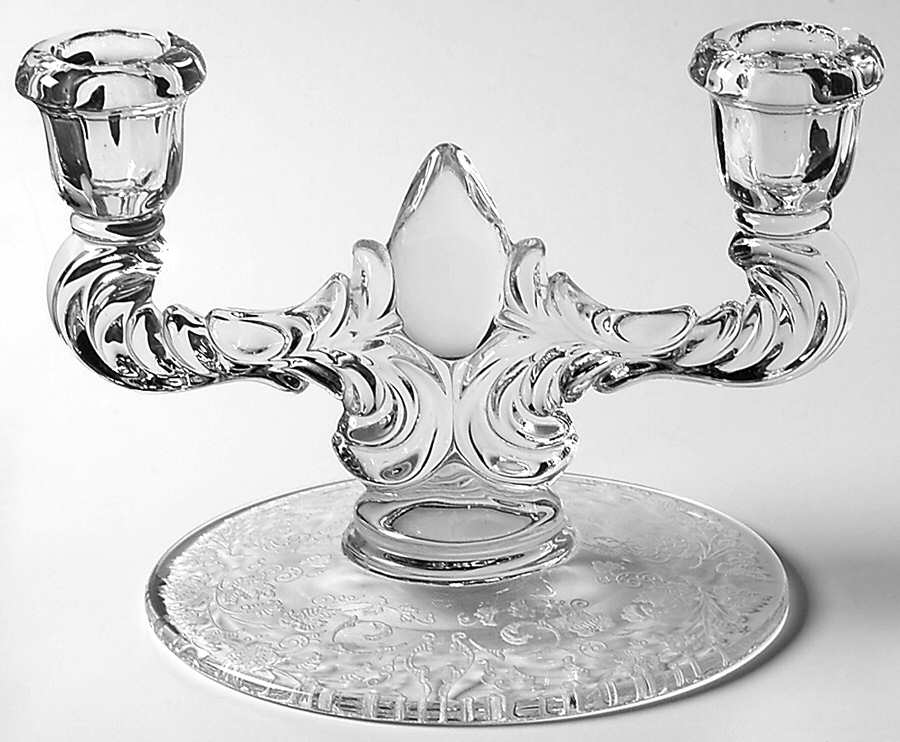 Florentine Double Light Candlestick by New Martinsville-1