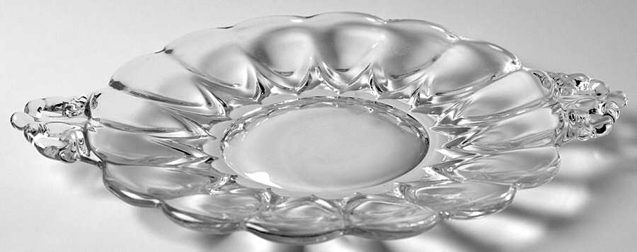 Janice-Clear 7" 2 Handled Plate by New Martinsville-1