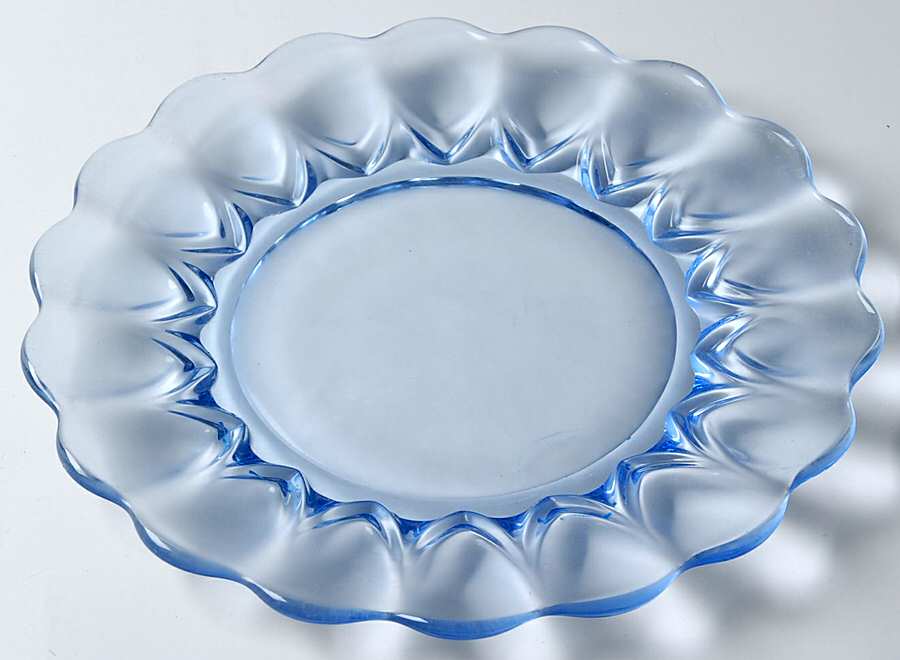 Janice Blue Luncheon Plate by New Martinsville-1