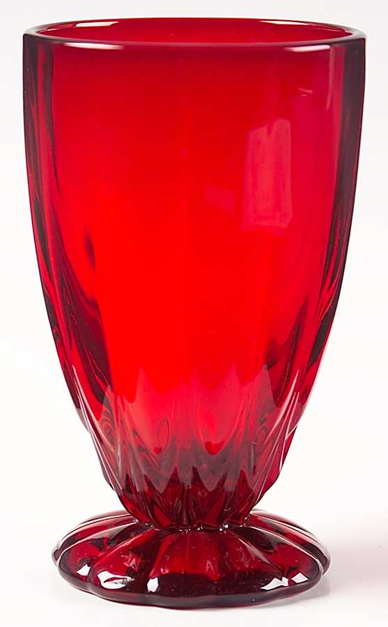 Janice-Ruby Water Goblet by New Martinsville-1