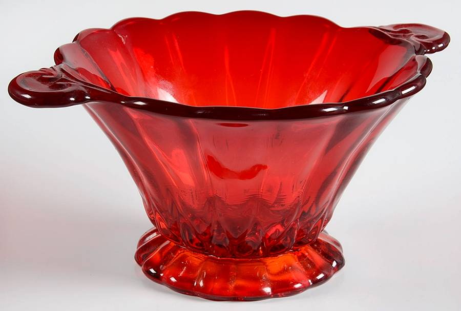 Janice-Ruby Footed Mayonnaise Bowl by New Martinsville-1