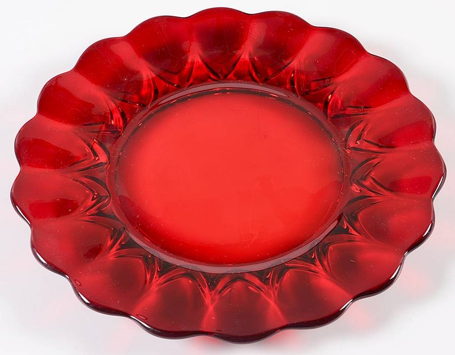 Janice-Ruby Luncheon Plate by New Martinsville-1