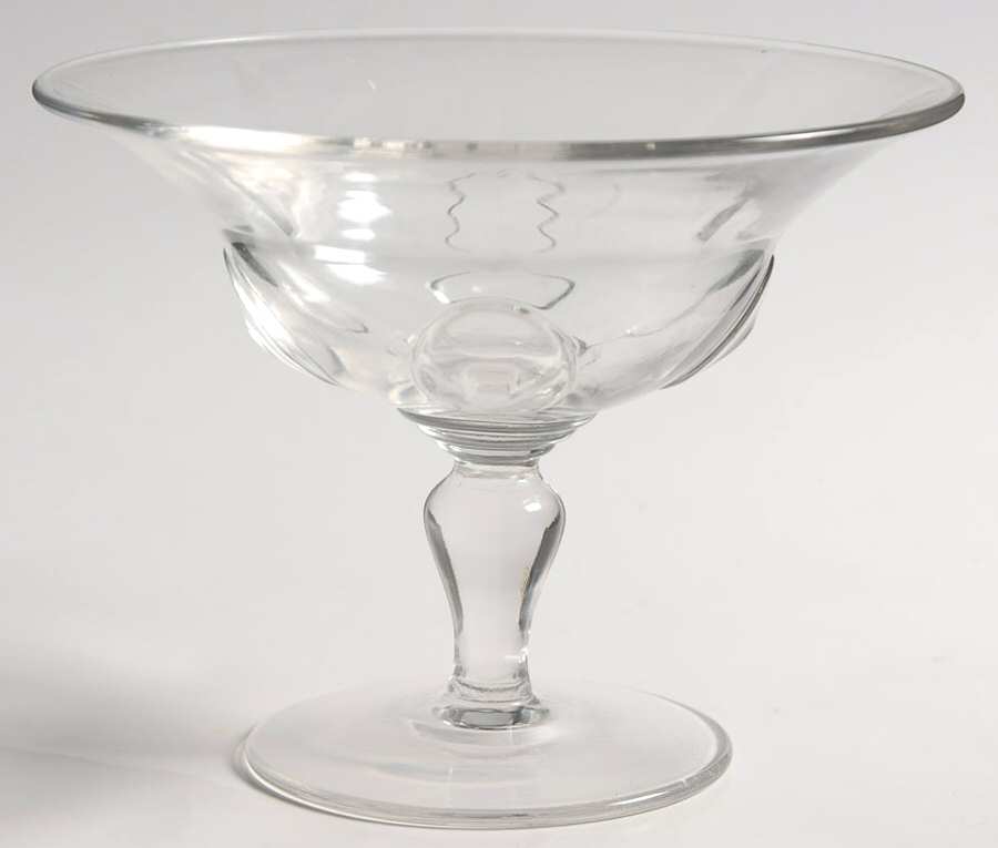 Moondrops-Clear Round Compote (Height X Width) by New Martinsville-1