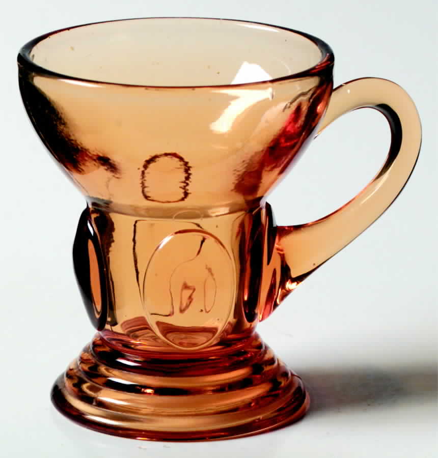 Moondrops-Amber Whiskey Glass by New Martinsville-1