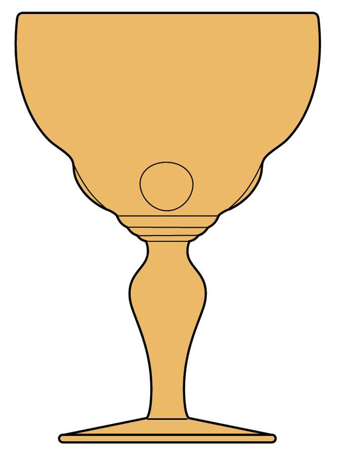 Moondrops-Amber Wine Glass by New Martinsville-1