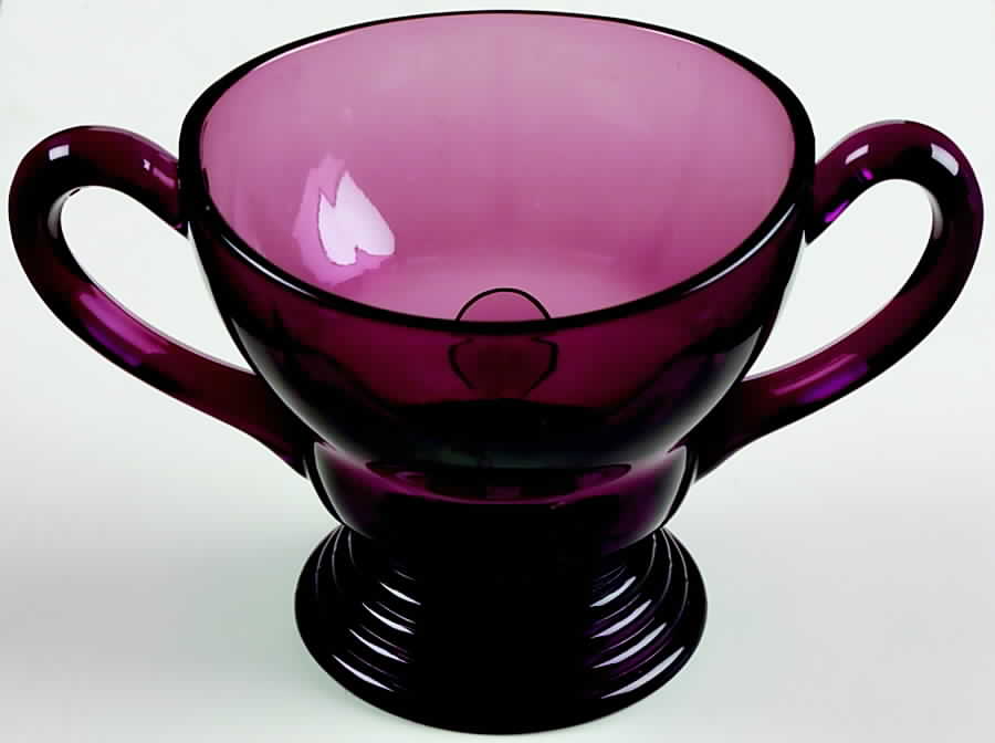 Moondrops-Amethyst Footed Open Sugar by New Martinsville-1