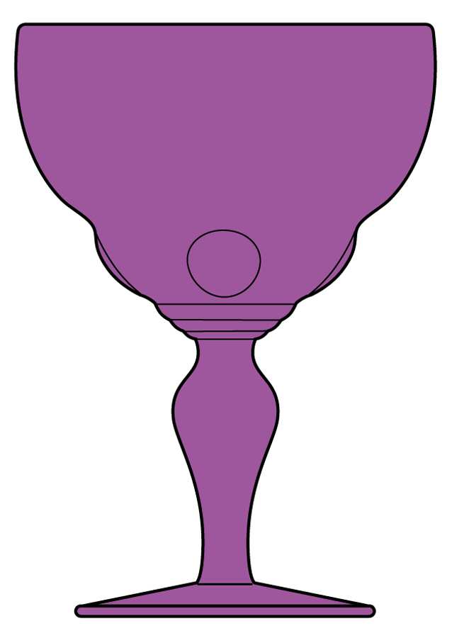 Moondrops-Amethyst Wine Glass by New Martinsville-1
