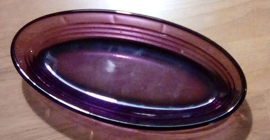 Moondrops-Amethyst 7" Oval Relish by New Martinsville-1