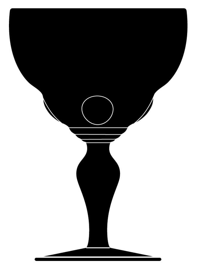 Moondrops-Black Wine Glass by New Martinsville-1