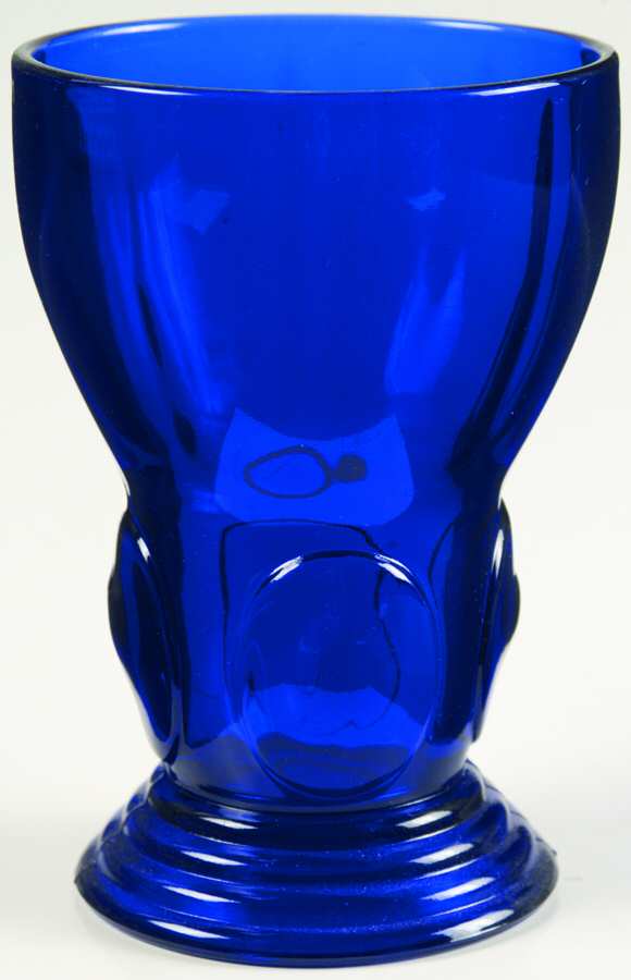 Moondrops-Cobalt Blue 9 Oz Footed Tumbler by New Martinsville-1