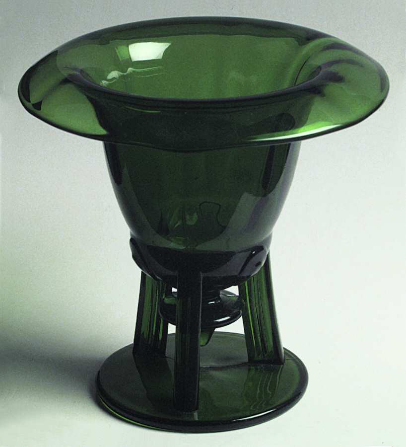 Moondrops-Dark Green (Evergreen) 7" Rocket Vase by New Martinsville-1