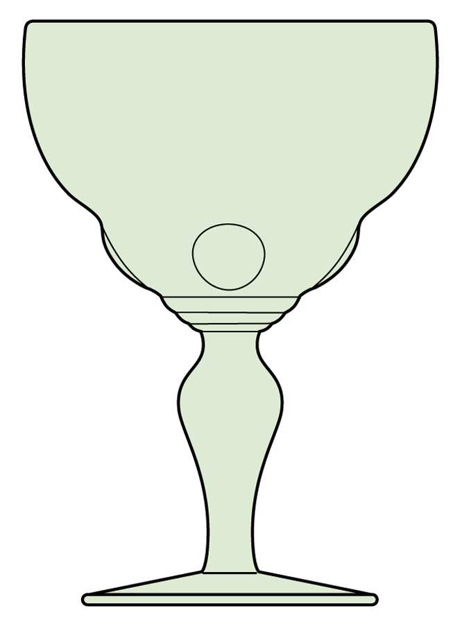 Moondrops-Jade Green Wine Glass by New Martinsville-1