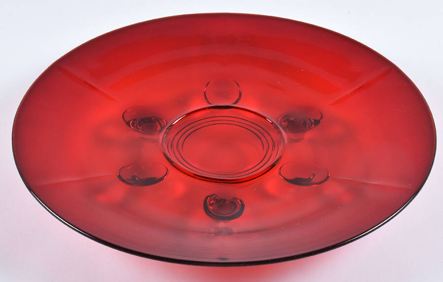 Moondrops-Ruby 11" 3-Toed Plate by New Martinsville-1