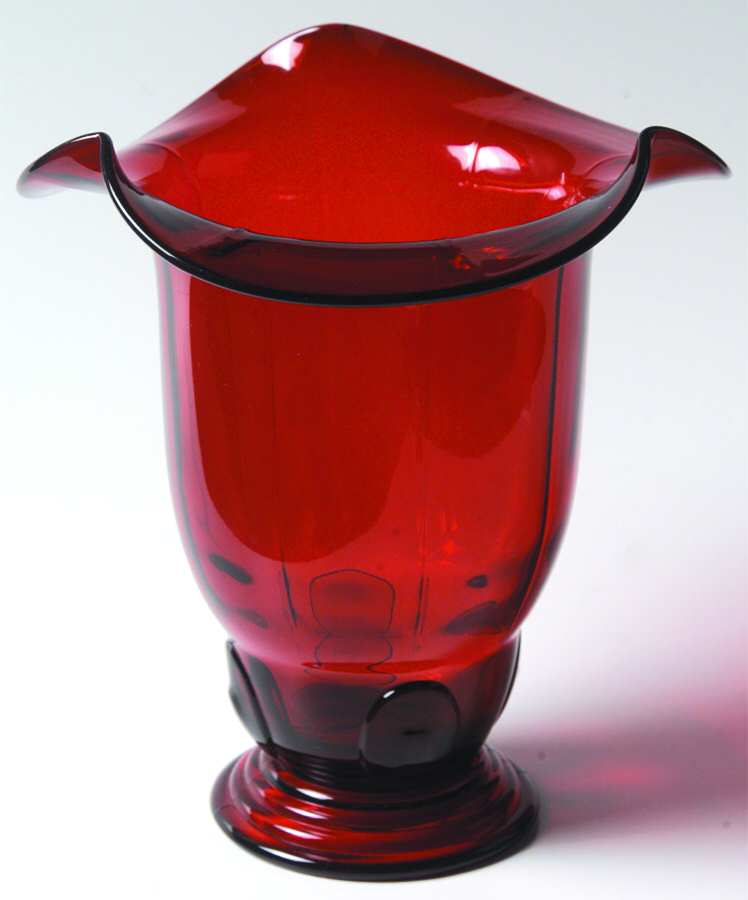 Moondrops-Ruby 7" Flower Vase by New Martinsville-1