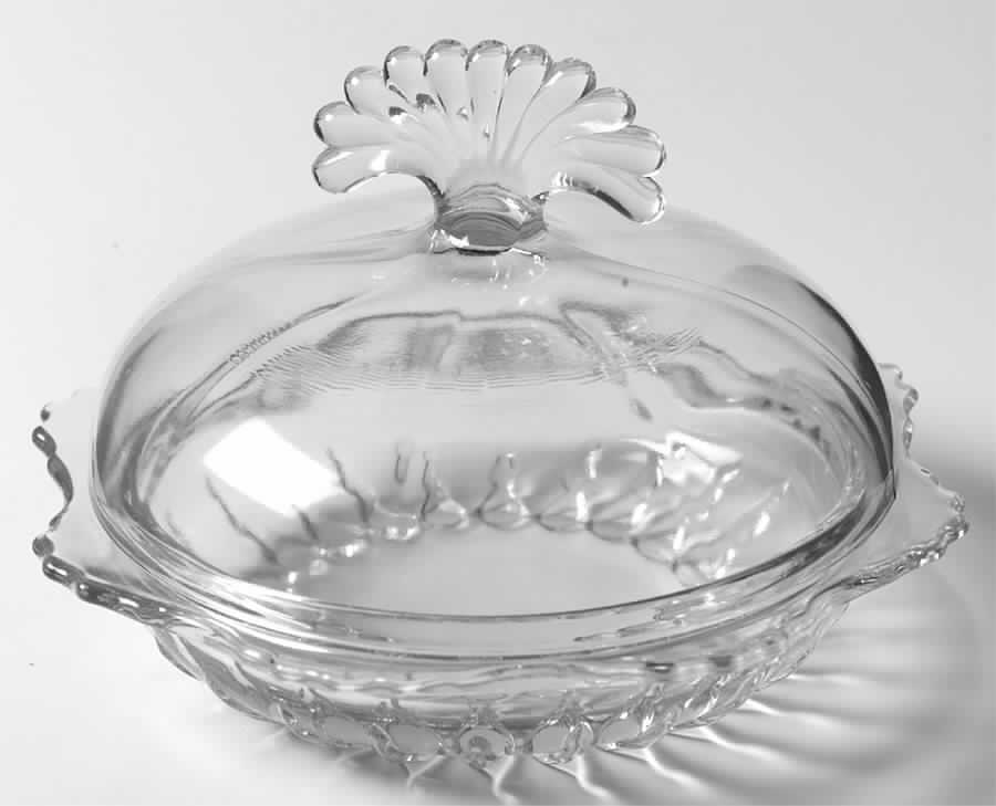 Radiance Clear Round Covered Butter by New Martinsville-1