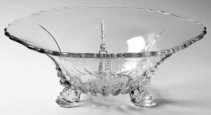 Radiance Clear 10" 3-Toed Footed Bowl by New Martinsville-1