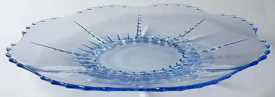 Radiance Ice Blue 14" Torte Plate by New Martinsville-1