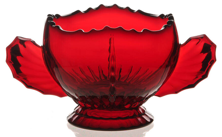 Radiance Ruby (No Trim) Open Sugar by New Martinsville-1