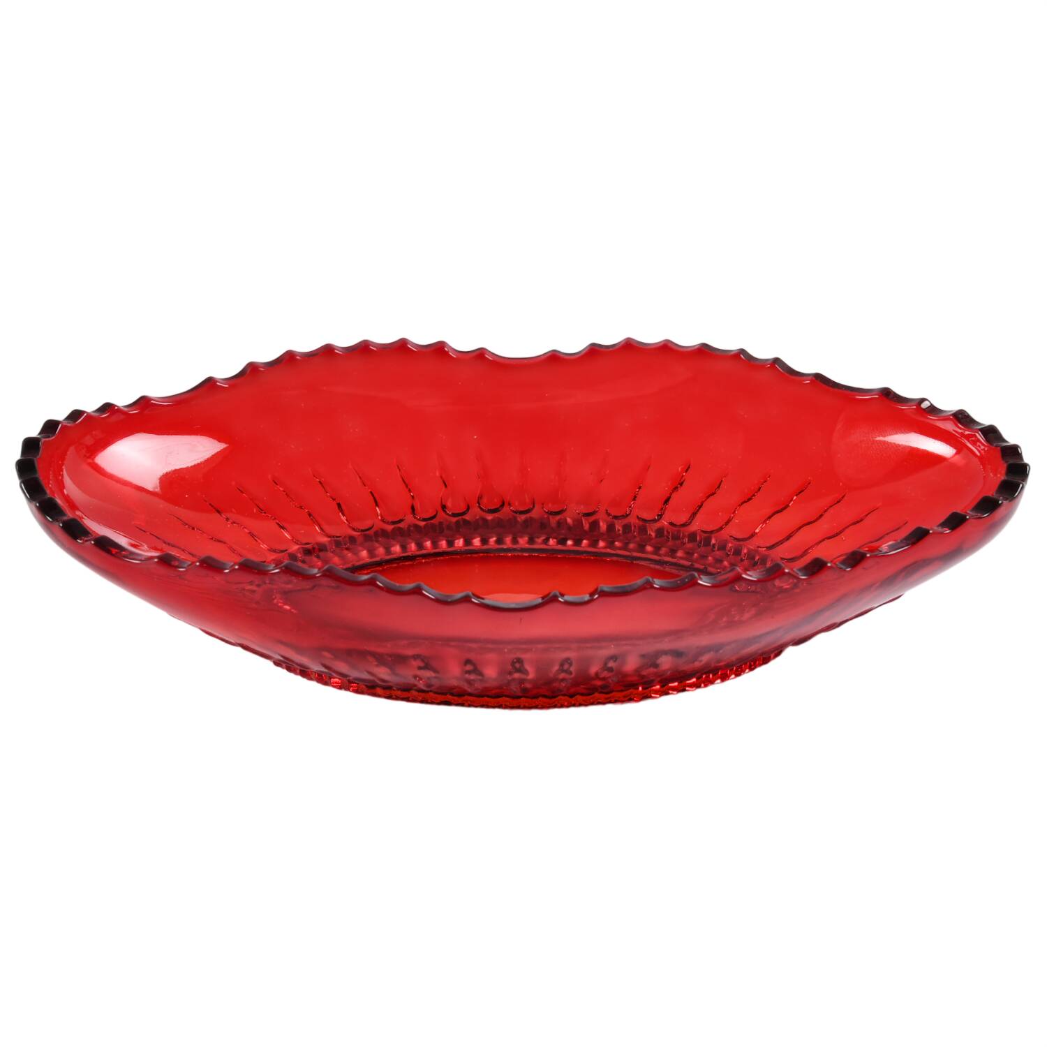 Radiance Ruby (No Trim) 8" Pickle Dish by New Martinsville-1