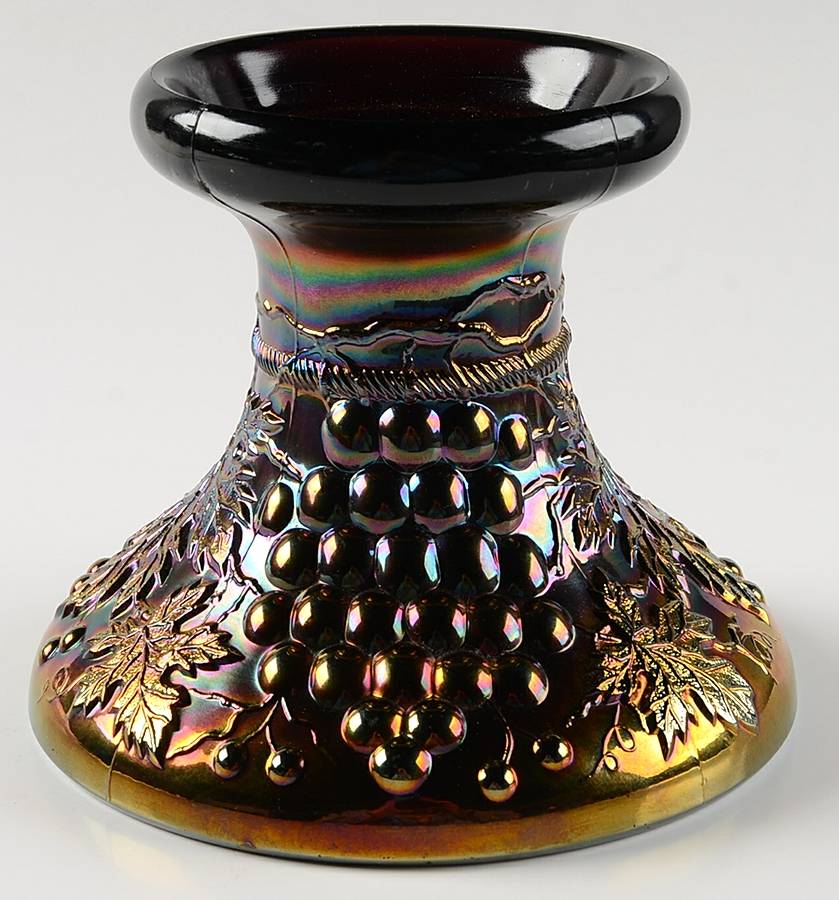 Grape and Cable Amethyst Punch Bowl Stand by Northwood-1