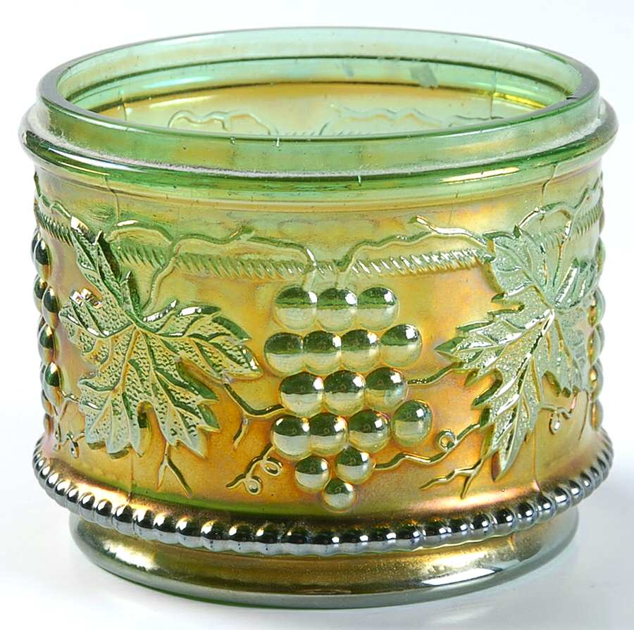 Grape and Cable Green Powder Jar No Lid by Northwood-1