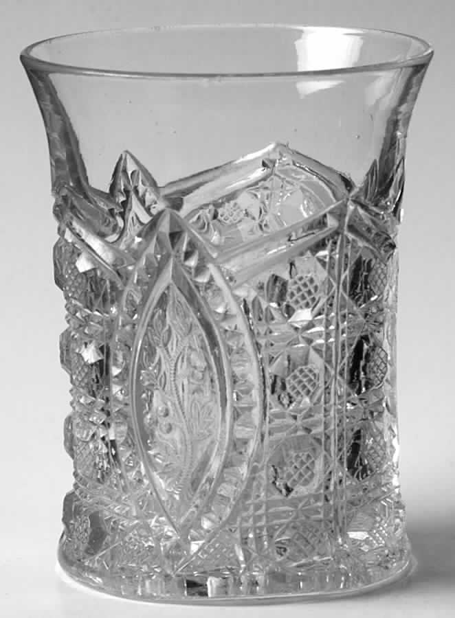 Floral Oval Flat Tumbler by New Martinsville-1