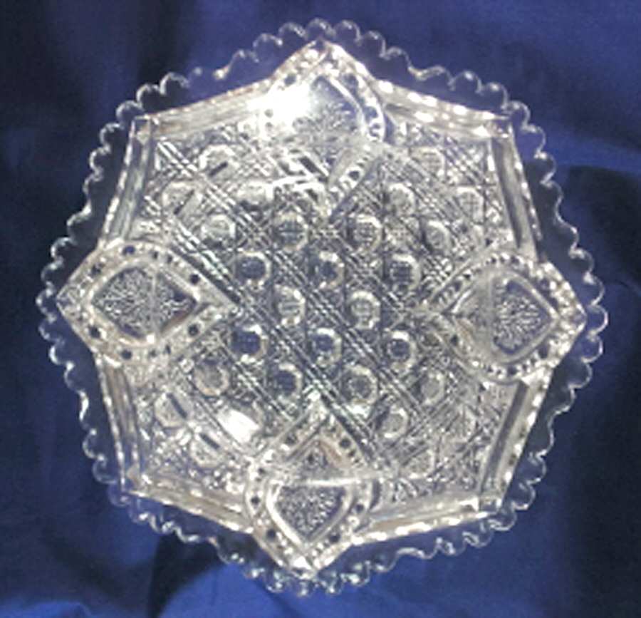 Floral Oval Round Butter Dish No Lid by New Martinsville-1