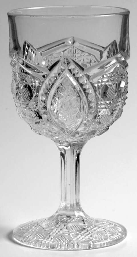 Floral Oval Water Goblet by New Martinsville-1