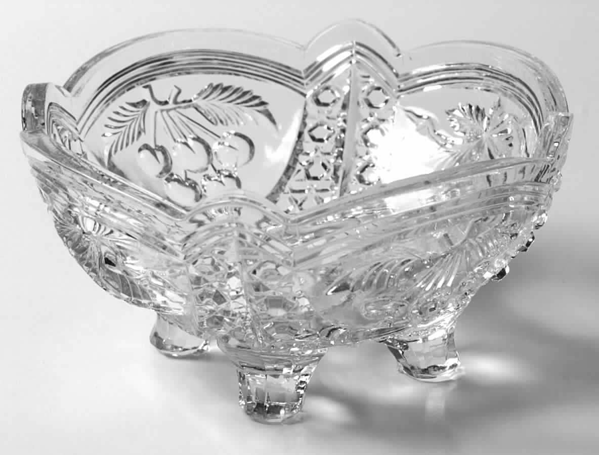 Grapevine & Cherry Sprig (Clear) Small Fruit Dessert Bowl by Northwood-1
