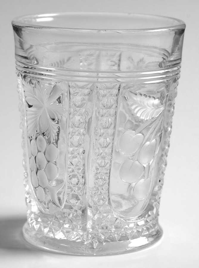 Grapevine & Cherry Sprig (Clear) 8 Oz Flat Tumbler by Northwood-1
