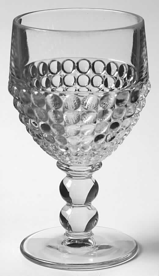 Ancestral-Clear Water Goblet by New Martinsville-1