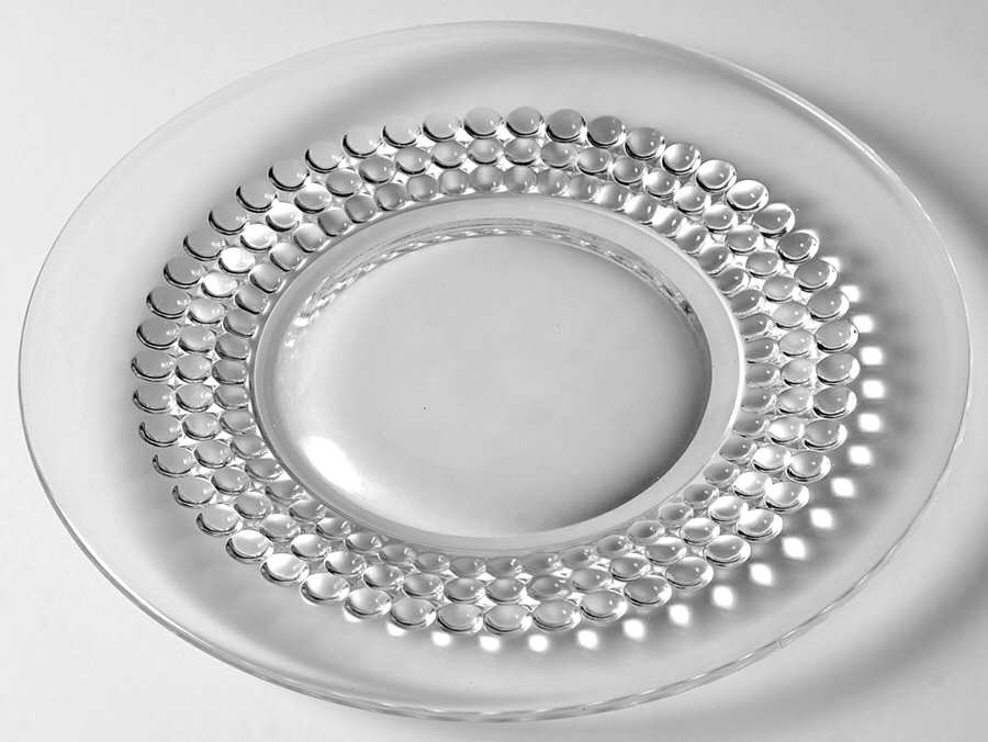 Ancestral-Clear 7" Salad Plate by New Martinsville-1