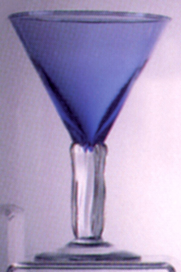 Cristalleria-Blue Martini Glass by Nancy Calhoun-1