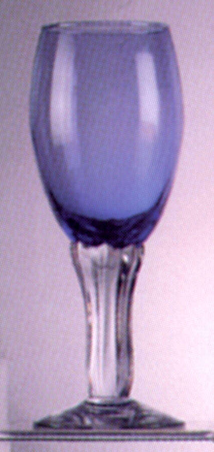 Cristalleria-Blue Water Goblet by Nancy Calhoun-1