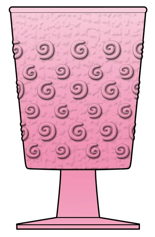 Nautilus-Pink Water Goblet by Nancy Calhoun-1