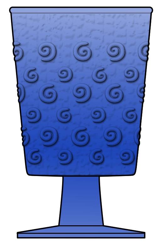 Nautilus-Blue Water Goblet by Nancy Calhoun-1