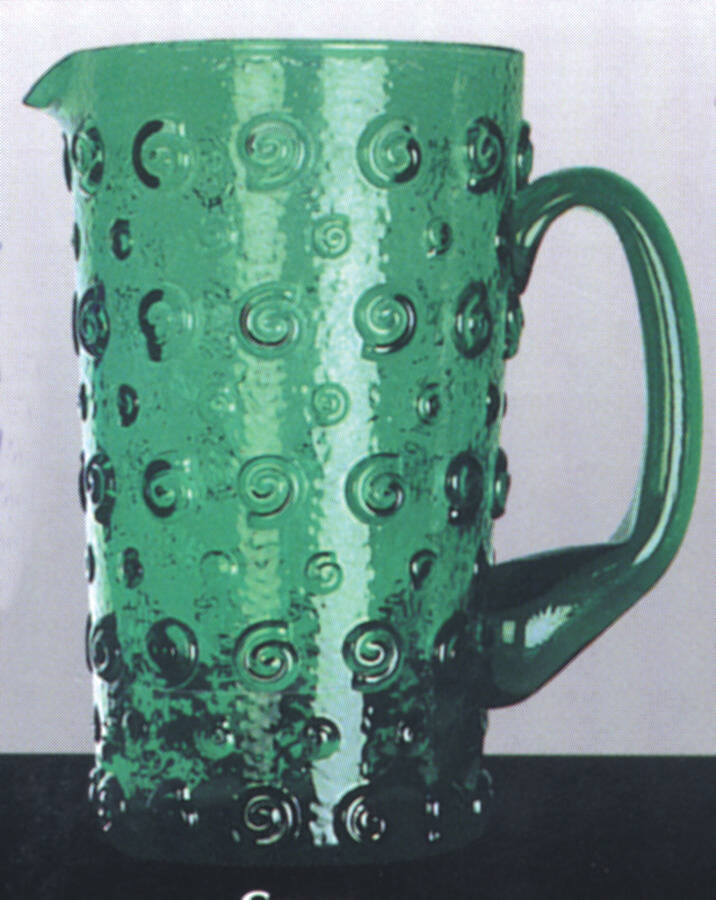 Nautilus-Green 80 Oz Pitcher by Nancy Calhoun-1