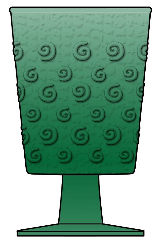 Nautilus-Green Water Goblet by Nancy Calhoun-1