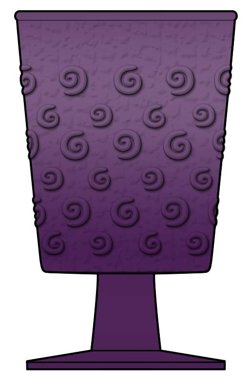 Nautilus-Plum Water Goblet by Nancy Calhoun-1