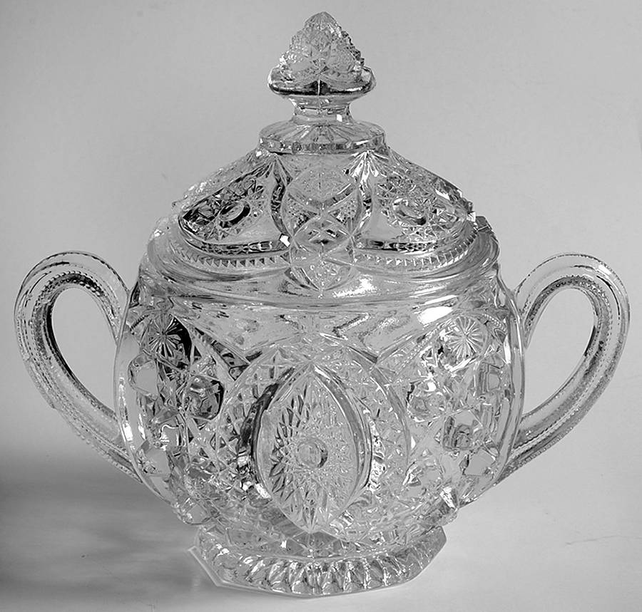 Memphis Sugar Bowl & Lid by Northwood-1