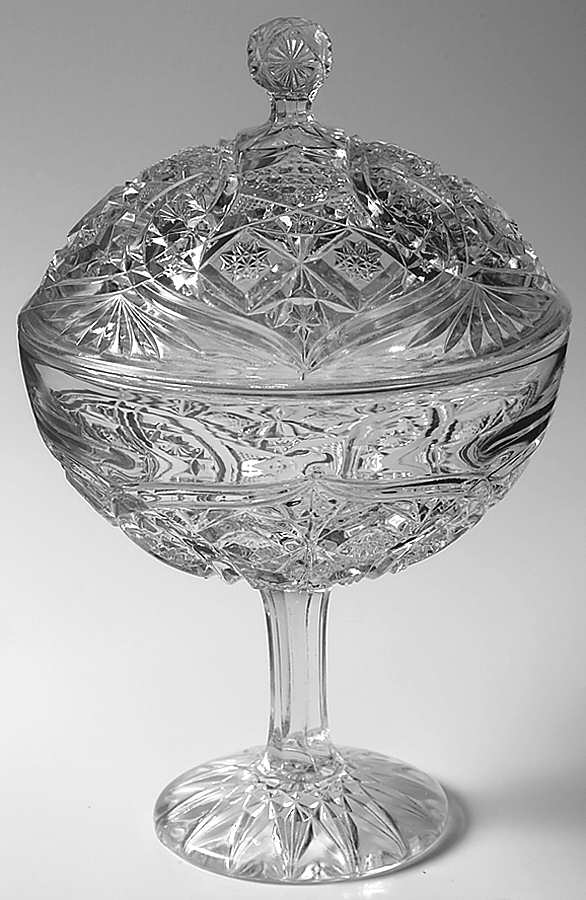 Rexford 11" Compote & Lid by New Martinsville-1