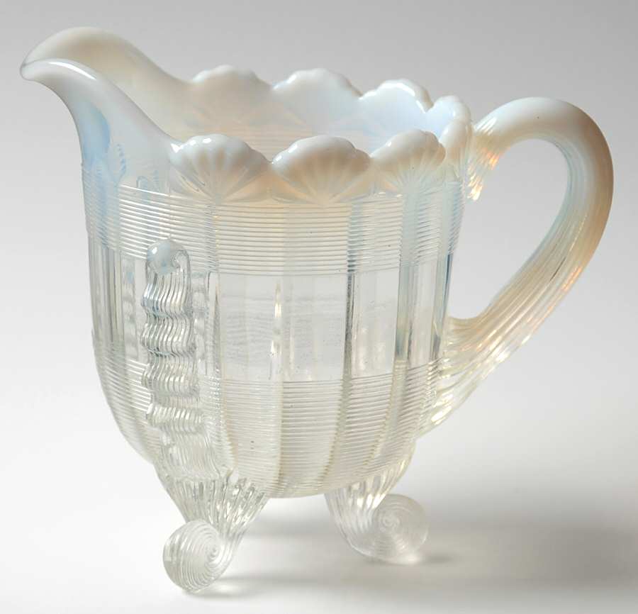 Klondyke-White Opalescent Creamer by Northwood-1